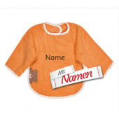 Sterntaler Ärmellätzchen Bär Bo mit Namen bestickt personalisiert, 50 x 73 cm Orange
