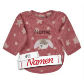 Sterntaler &Auml;rmell&auml;tzchen Hase Hanni mit Namen bestickt personalisiert, 50 x 73 cm Perlrosa