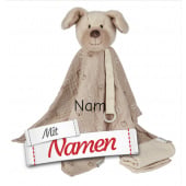 Sterntaler Baby Geschenkset Hund Lucky mit Namen bestickt, Schmusetuch + Musselintuch