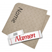 Sterntaler Babydecke personalisiert BAUERNHOF Hund aus Musselin, mit Namen bestickt