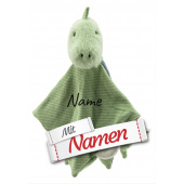 Sterntaler Dino Rexi Schmusetuch mit Namen bestickt, Dinosaurier Kuscheltuch, Personalisierte Baby Geschenke