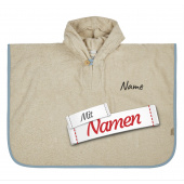 Sterntaler Dinosaurier Poncho personalisiert mit Namen – DINO Rexi Badeponcho, bestickt