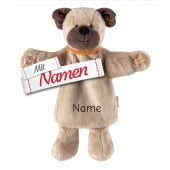Sterntaler Handpuppe Hund mit Namen bestickt, personalisiertes Geschenk zur Geburt