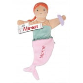 Sterntaler Handpuppe Meerjungfrau mit Namen bestickt, Baby Geschenk f&uuml;r M&auml;dchen