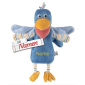 Sterntaler Handpuppe Vogel mit Namen bestickt, personalisiertes Geschenk zur Geburt