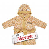 Sterntaler Kinder Bademantel personalisiert – Giraffe Kaya, Mantel mit Namen bestickt, Größe 86/92
