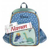Sterntaler Kindergartenrucksack personalisiert Dino Rexi – Dinosaurier Rucksack mit Namen bestickt, wasserresistent, gepolsterte Riemen