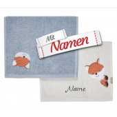 Sterntaler Kinderhandtuch mit Namen bestickt, Fuchs Filou 2er Set