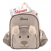Sterntaler Kinderrucksack personalisiert, Rucksack Hund Lucky – mit Namen bestickt, wasserresistent, mit Brustgurt und Flaschenhalter