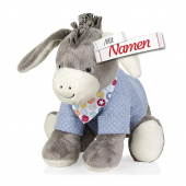 Sterntaler Kuscheltier Esel Emmi L, mit Namen bestickt, personalisiertes Schmusetier, Geschenk zur Geburt oder Taufe, 37 cm