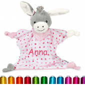 Personalisiertes Sterntaler Schmusetuch Emmi Girl Rosa - Baby Mädchen Geschenk, bestickt