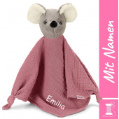 Sterntaler Maus Mabel Schmusetuch mit Namen, Mädchen Baby Geschenk zur Geburt, bestickt