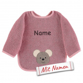 Sterntaler Lätzchen Ärmel Maus Mabel rosa/rot, bestickt
