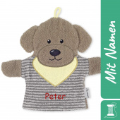 Sterntaler Spiel-Waschhandschuh Hund Hanno, bestickt