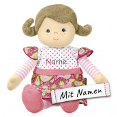 Stoffpuppe Gesa mit Namen bestickt