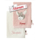 Sterntaler Waschhandschuh (2er Set) Emmi Girl, personalisiertes Mädchen Geschenk zur Geburt / Taufe