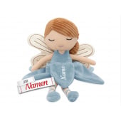Stoffpuppe Fee personalisiert mit Namen, Fee Amy, Kuschelpuppe 32 cm, Geschenk für Mädchen