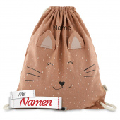 Trixie Katze Turnbeutel mit Namen Mrs. Cat bestickt aus recyceltem Material