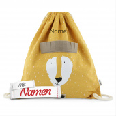 Trixie Löwe Turnbeutel mit Namen bestickt, Mr. Lion, aus recyceltem Material