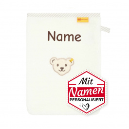 STEIFF Waschhandschuh Personalisiert - Baby Waschlappen Mit Namen