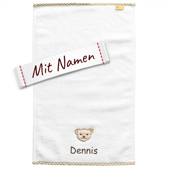 Steiff Kinder u. Baby Handtuch Weiß 50x100, bestickt