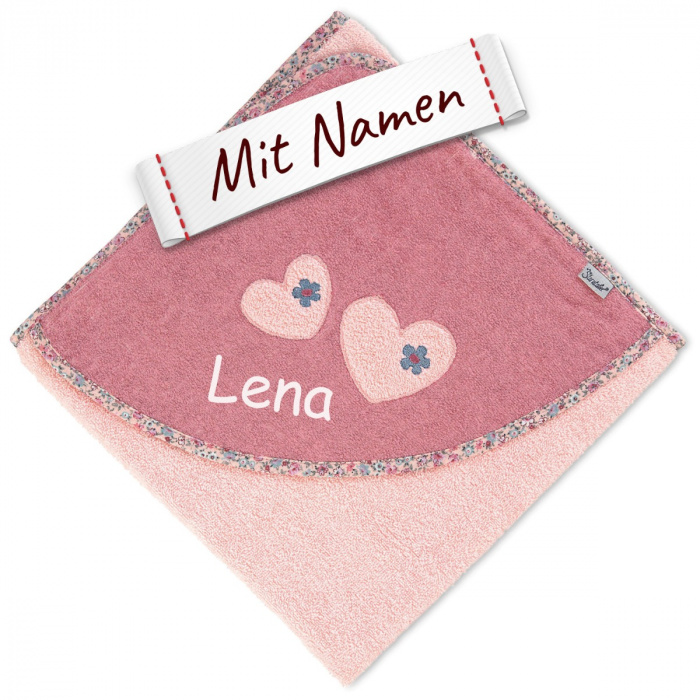 Sterntaler Kapuzenhandtuch mit Maus Mabel, personalisiertes Geschenk zur Geburt, bestickt