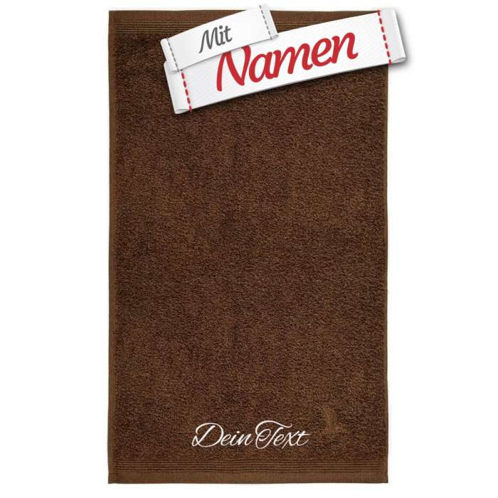 MÖVE Badetuch 100x160 Java Brown Braun (731), bestickt