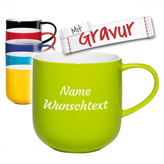 Geschenkidee für Männer und Frauen: Personalisierte Tasse mit Gravur