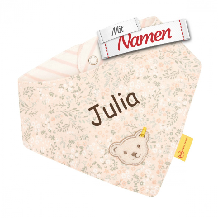 Steiff Halstuch Seashell Pink, bestickt