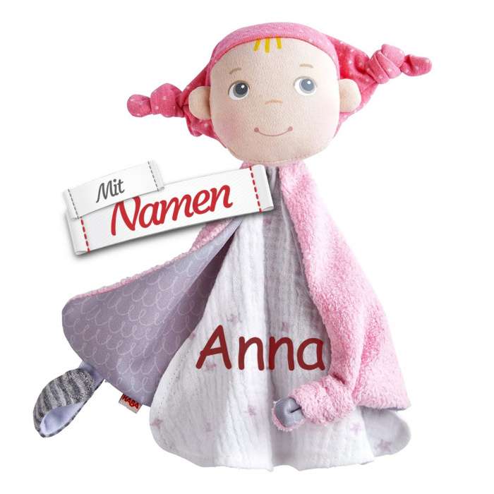 HABA Schmusetuch Elli, bestickt - Ideales Mädchen Babygeschenk
