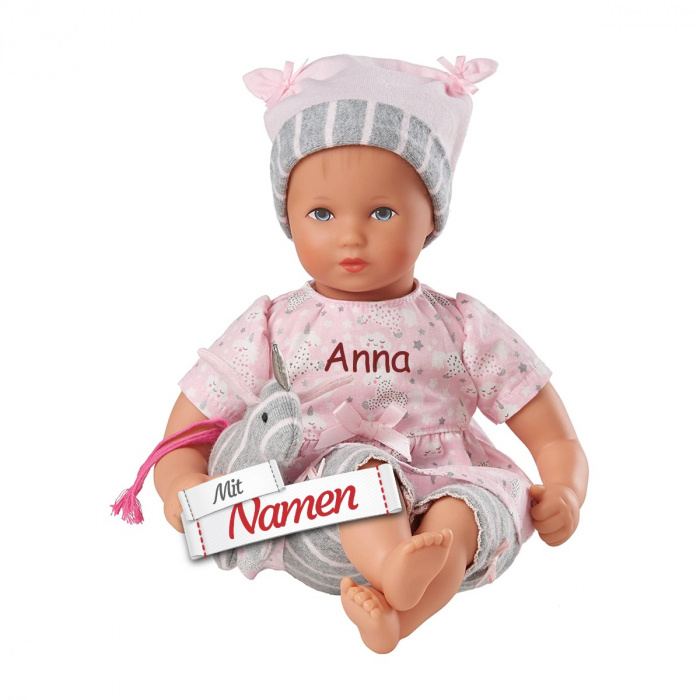 Käthe Kruse Puppe Celina, bestickt