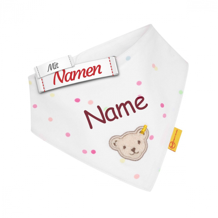 Personalisierte Geburtstagsgeschenke: Steiff Halstuch mit Namen bestickt für Mädchen