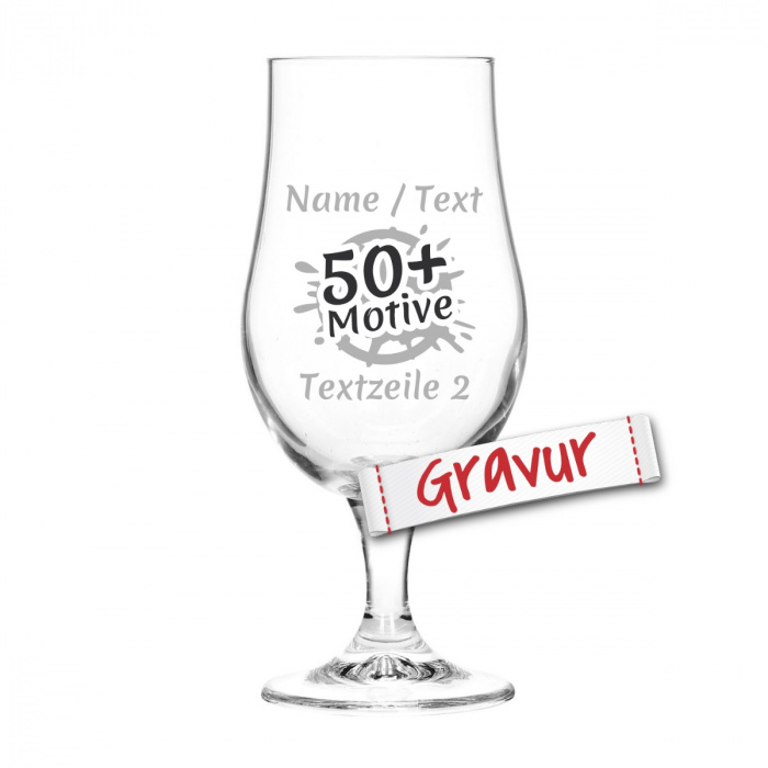 Biertulpe / Bierglas graviert - Individuelles Geschenk für Männer mit Gravur