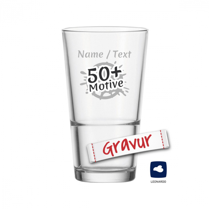 LEONARDO Event Trinkglas, graviert & personalisiert, Geburtstag / Jahrestag Geschenk mit Gravur