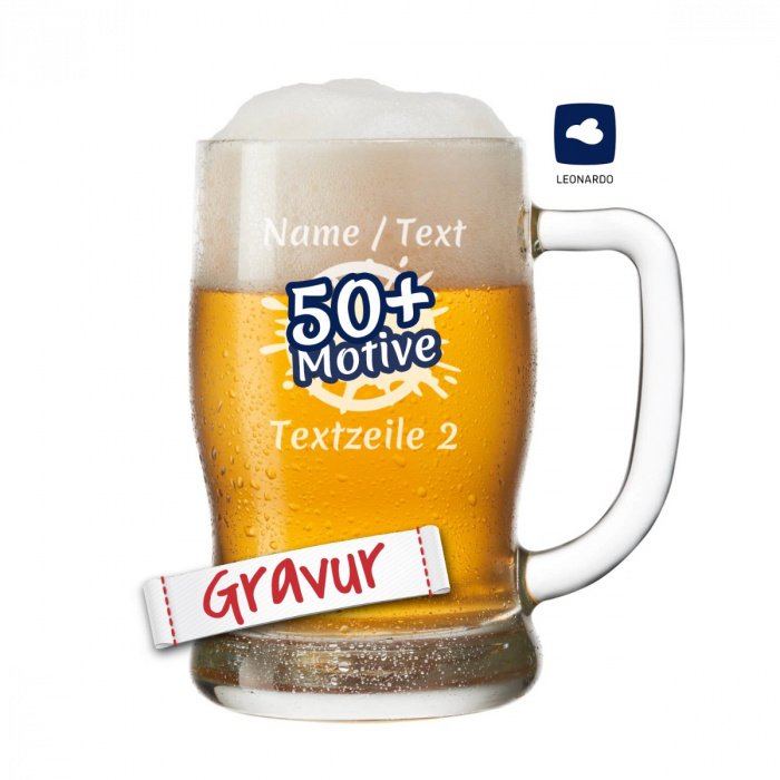 Bierseidel TAVERNA von LEONARDO, mit Gravur, Bier Geschenkidee, 330 ML