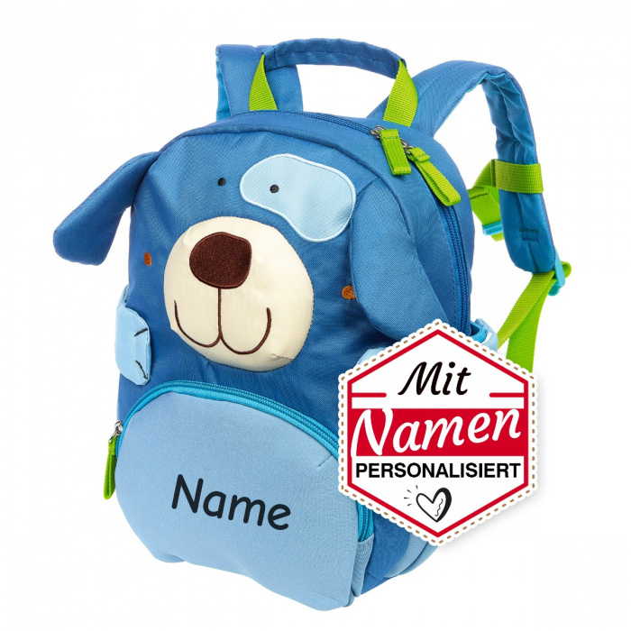 Kita-Start Geschenk: Sigikid Kindergartenrucksack Hund mit Namen personalisiert bestickt für Junge & Mädchen