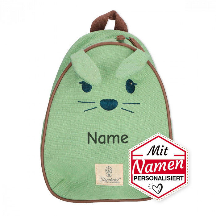 Individueller Kindergartenrucksack: Sterntaler Rucksack Hase Kinni mit Namen personalisiert / bestickt, Kita-Geschenk