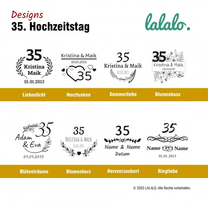 Karte Zum 35. Hochzeitstag Für Die Ehefrau – Metall-Gravur Mit Liebesbotschaft, In Geschenkumschlag