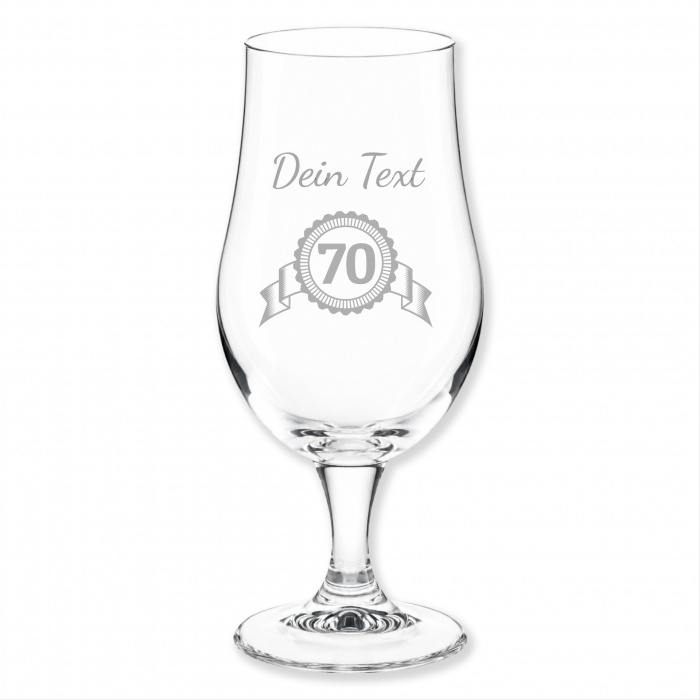 70. Geburtstag Geschenk, Bierglas, Gravur