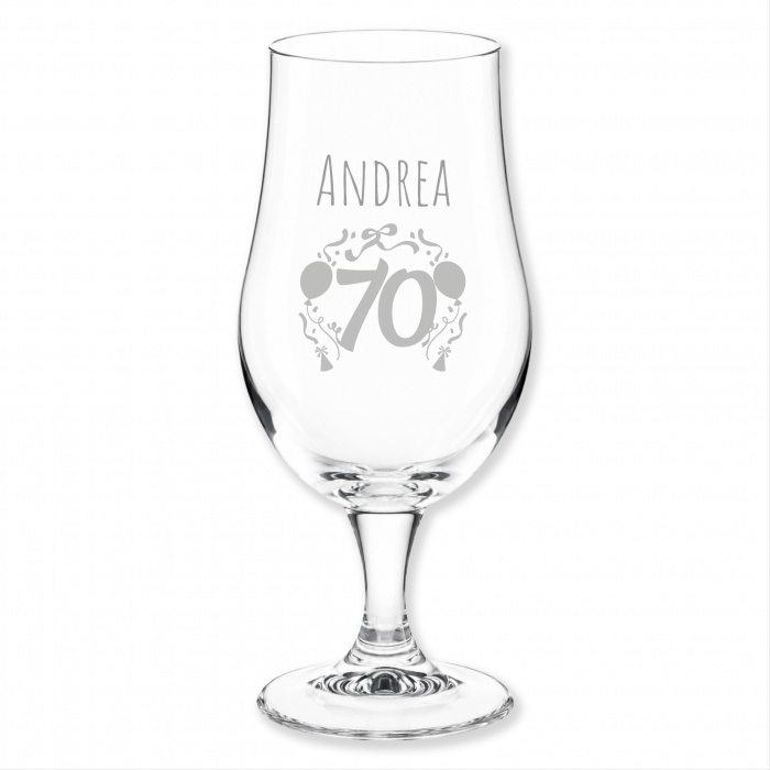 70. Geburtstag Geschenkidee, Bierglas, Gravur