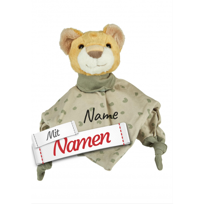 Baby Geschenk personalisiert: Schmusetuch Löwe Leo von Sterntaler mit Namen bestickt als Tröster zur Geburt und Taufe