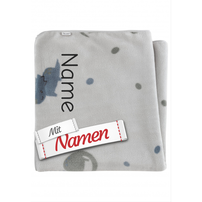 Babydecke personalisiert Dinosaurier DINO Rexi – mit Namen bestickt