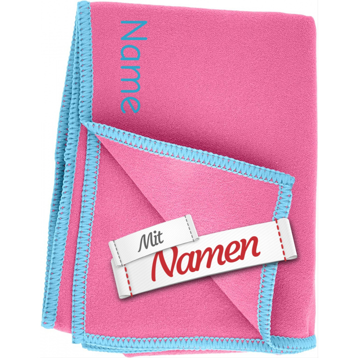 Badetuch personalisiert Rechteckig aus Mikrofaser mit Namen bestickt
