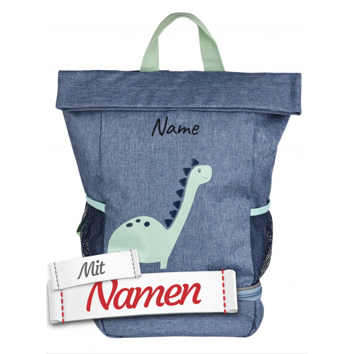 Dinosaurier Kinderrucksack mit Namen personalisiert, Dino Rexi von Sterntaler bestickt für Kita und unterwegs