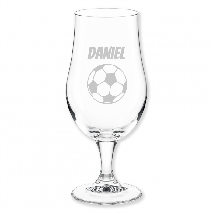Fußballtrainer Geschenk Bierglas mit Gravur für Männer