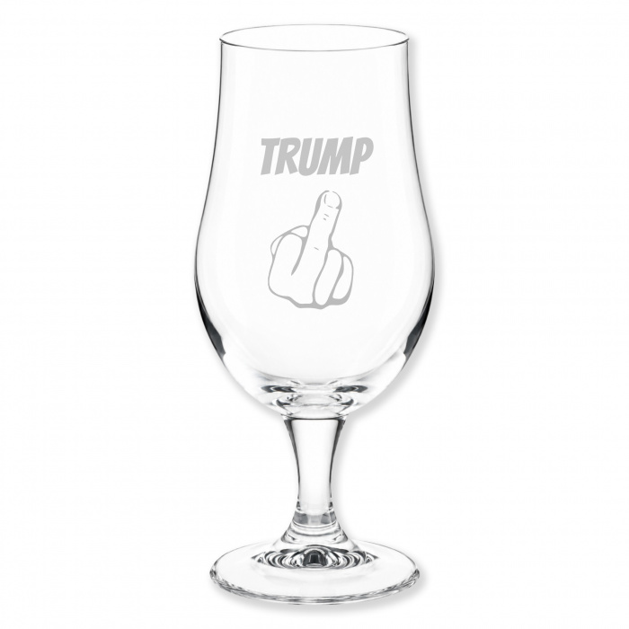 Geburtstagsgeschenk für Männer: Bierglas mit Mittelfingergravur