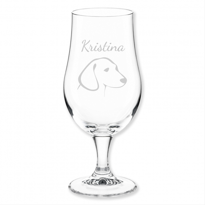 Geschenk Hund, Bierglas, Geburtstag, Gravur