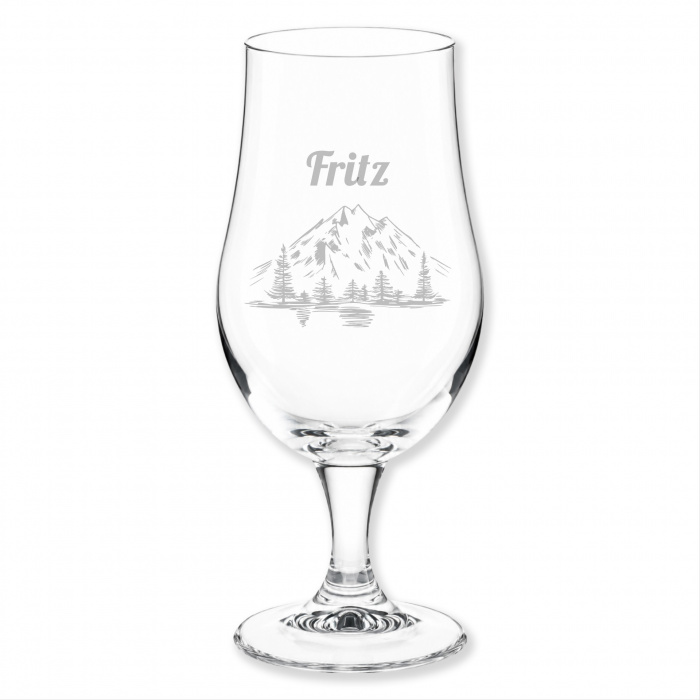 Geschenk zum Ruhestand, Biertulpe, Gebirge Tannen, Namensgravur