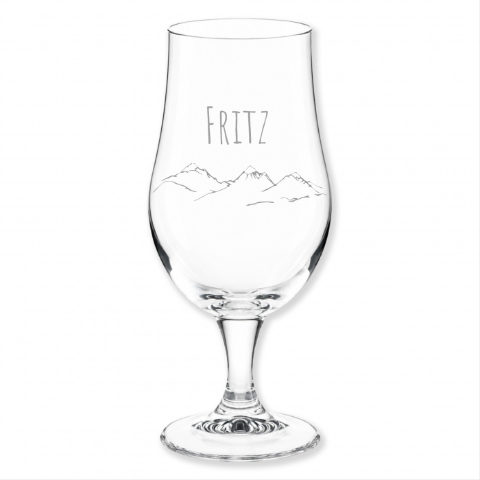 Geschenke zum Ruhestand, Biertulpe Berge, Namensgravur