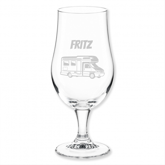 Geschenkidee zur Rente, Biertulpe, Wohnmobil, Namensgravur